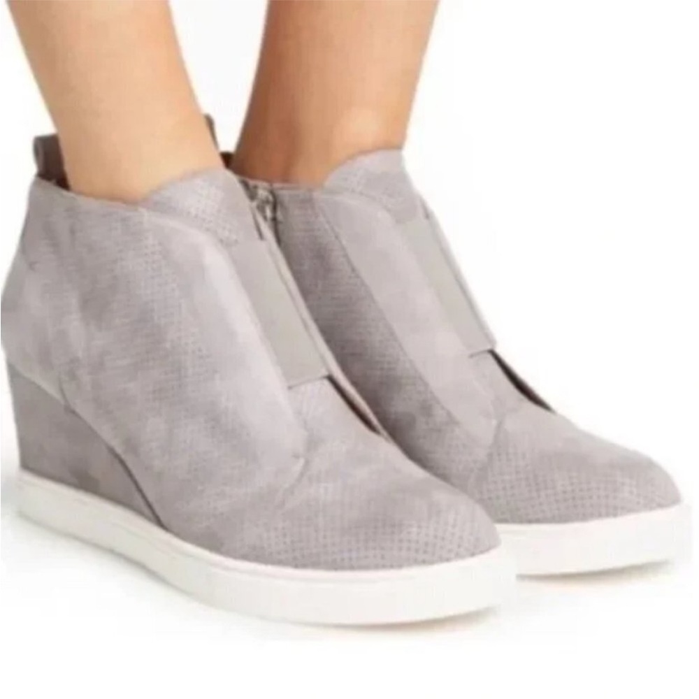 Linea Paolo Felicia Wedge Sneaker Bootie Gray 9.5 M